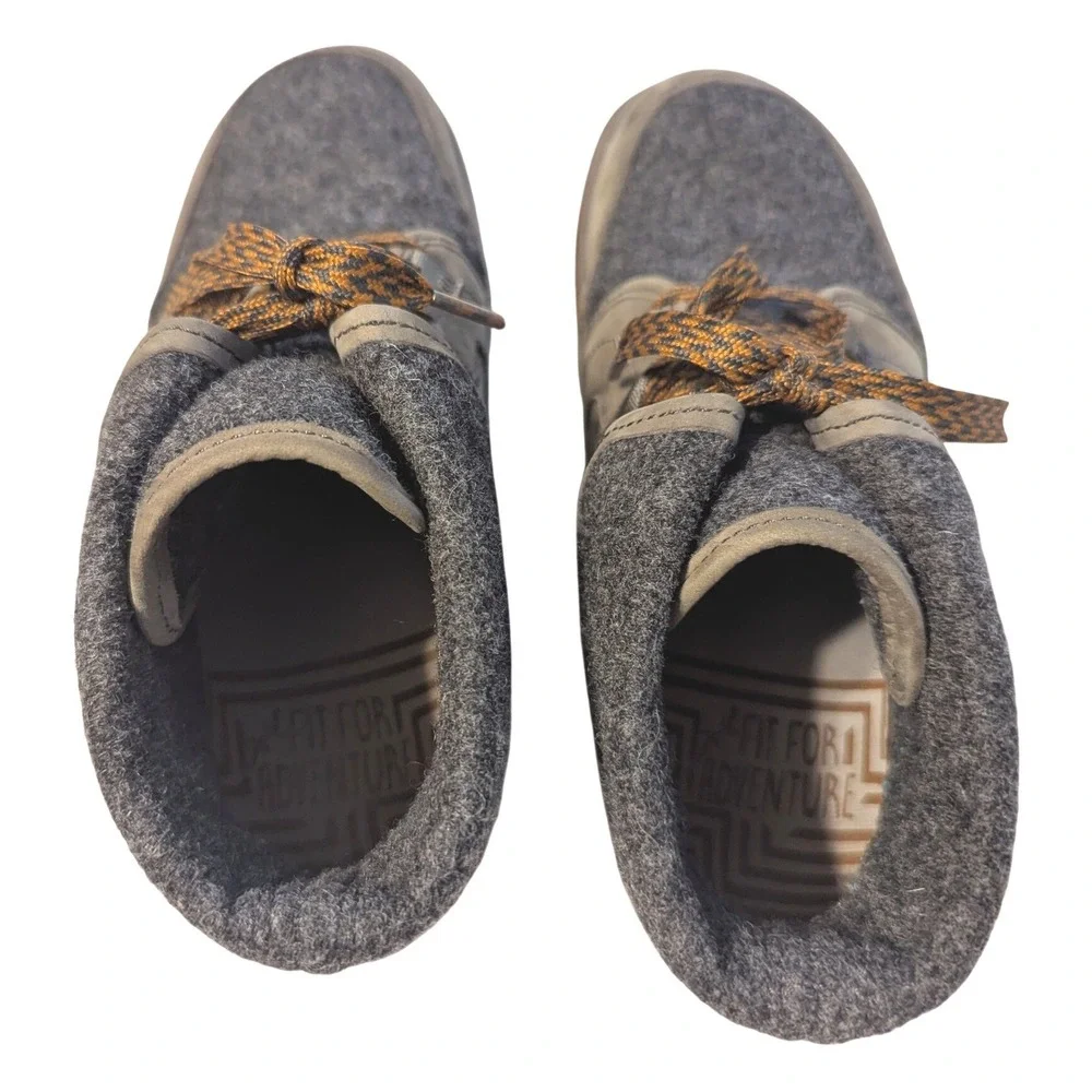 Chaco Barbary Womens‎ 6 Nickel Gray Wool Leather Ankle Boots J150184
